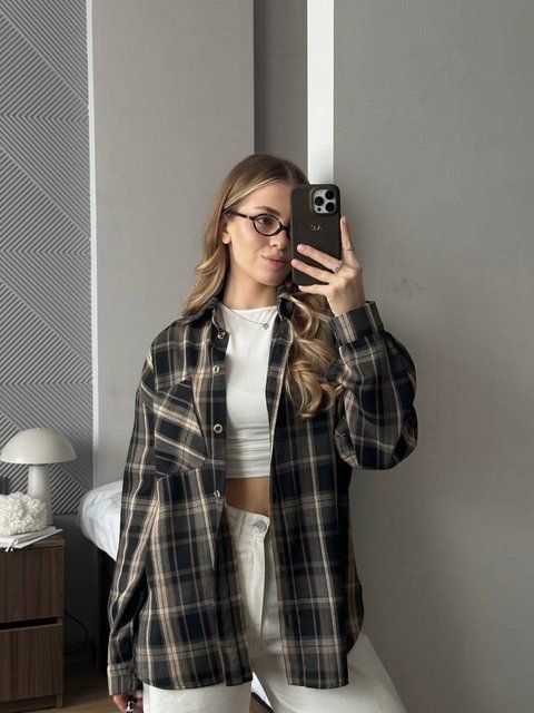 Картата сорочка 607 фото