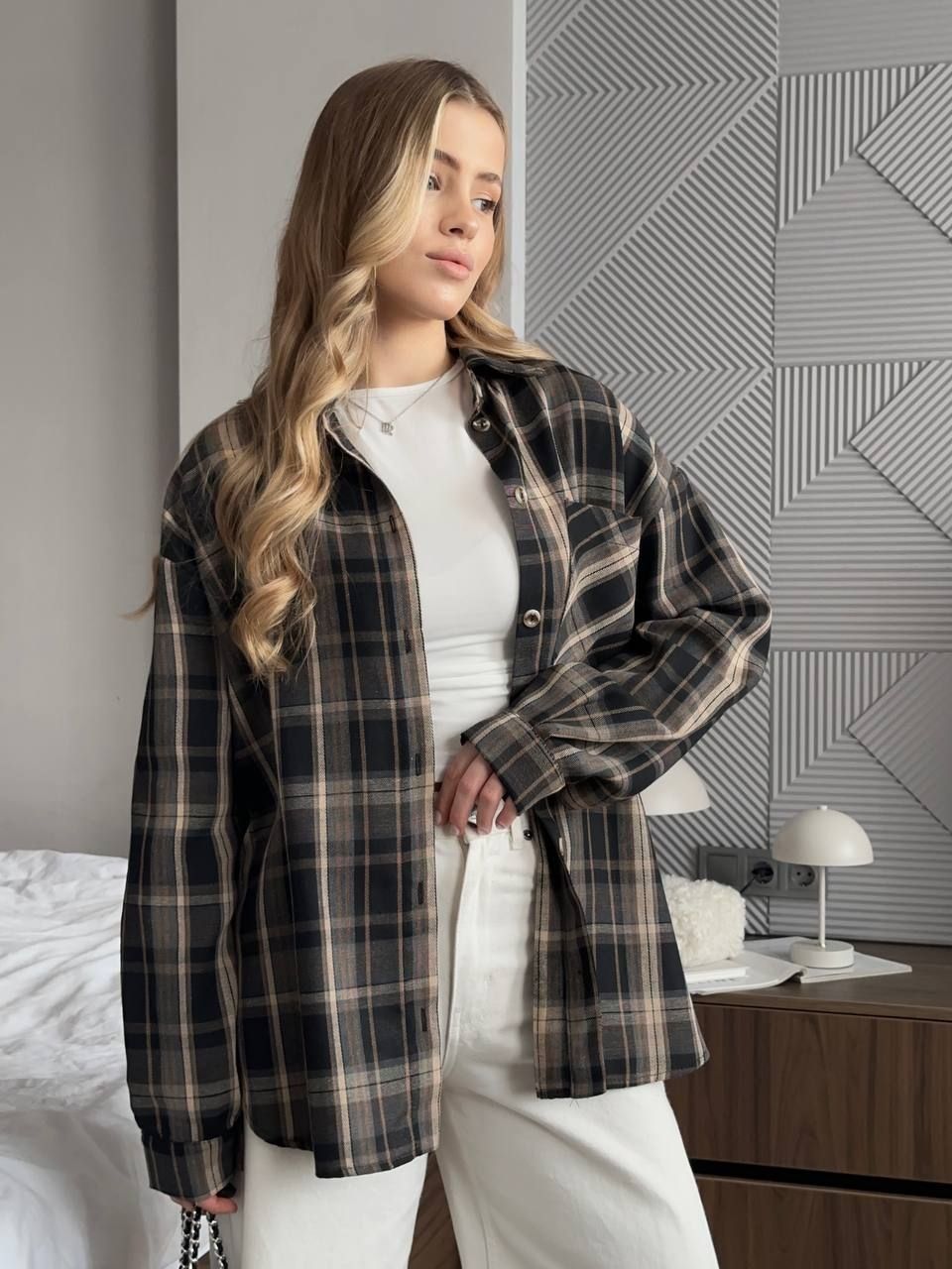 Картата сорочка 607 фото